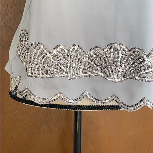 Blue sequin split-back tank - Picture 2 of 3